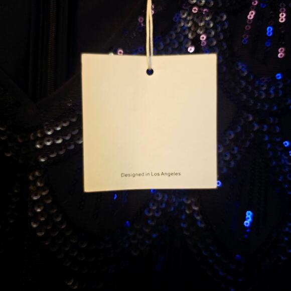 Honey punch blue shell rhinestone dress NWT size medium - Picture 4 of 7